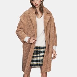 MAJE GOFFINS Oversize shearling Coat SIZE T0